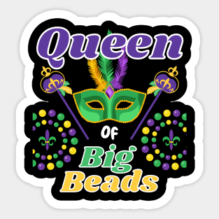 Mardi Gras Queen of big beads Sticker